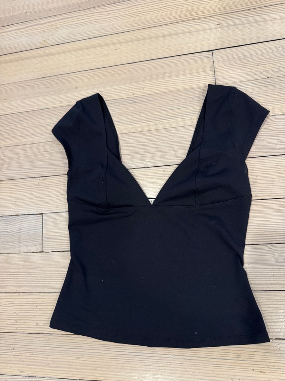 Free People Black V-Neck Cap Sleeve Camisole